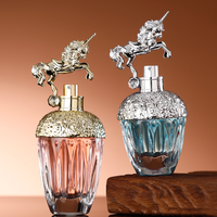 Flacon de parfum personnalisé vide avec logo personnalisé, 30 ml, 50 ml, 100 ml, flacon de parfum rond en verre givré noir avec bouchon noir