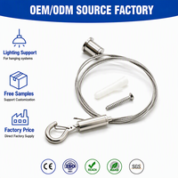 Prix d'usine Kit de suspension réglable en laiton avec câble en acier inoxydable et crochet pour suspension de luminaires