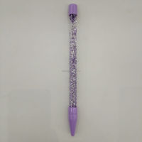 Stylos publicitaires promotionnels en cristal, stylos à bille artistiques avec flotteur liquide, remplis d'acrylique, paillettes flottantes, sequins personnalisés, Nouvel An