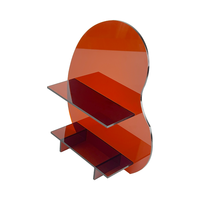 Boîte de rangement de présentoir cosmétique de vanité en acrylique mobile pour les magasins à domicile et les expositions en métal, plastique et bois