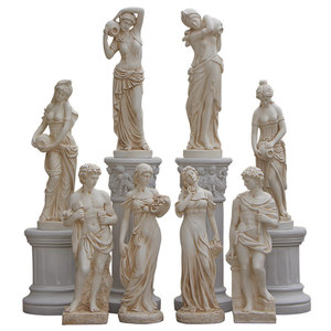Ensemble de statues de <span class=keywords><strong>déesses</strong></span> <span class=keywords><strong>et</strong></span> de <span class=keywords><strong>dieux</strong></span> grecs classiques, sculpture de jardin en fibre de verre pour la décoration de villa - Product Image 6