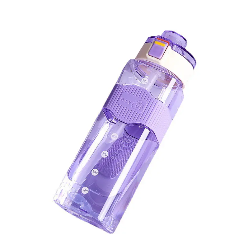 Открытый портативный удобный пластиковый стаканчик большой емкости Спортивная бутылка для воды с поп-Крышкой соломенная чашка