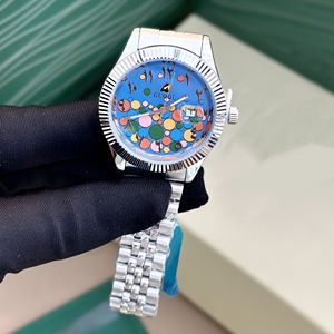 Original Arabic Numbers Simple Alloy Case <b>Glass</b> Luxury Waterproof Men's <b>Watch</b> Stainless Steel Band Luminous Custom Logo OEM - Product Image 3