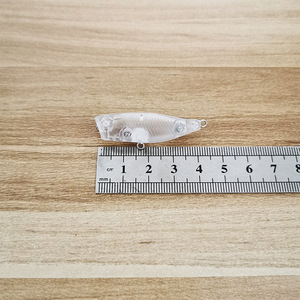 R-8256 trên bên phải 40mm 3G Popper thu hút Topwater không có bức tranh Thu hút câu cá khoảng trống ABS trong suốt mồi nhựa cứng mồi - Product Image 4