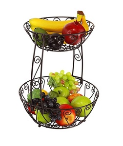 Paniers de rangement décoratifs en fil métallique, paniers de rangement modernes en fil métallique, panier de rangement pour fruits et légumes - Product Image 5