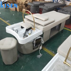 Kisen เก้าอี้สระผมสระผมชามแชมพูหน่วยล้างกลับวางลงร้านทำผมแชมพูสำหรับร้านเสริมสวยเฟอร์นิเจอร์ - Product Image 4