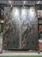 Life1996 Design moderne feuille de placage d'ardoise naturelle ultra-mince surface brossée imperméable panneau mural de carreaux flexibles translucides