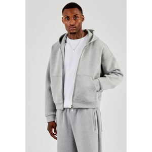 Conjunto de Sudadera con Capucha y Pantalones Deportivos para Hombre, 100% Algodón, Secado Rápido, 240g, Estampado, Informal, para Entrenamiento Deportivo de Invierno - Product Image 4