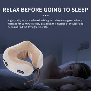 Portátil inalámbrico en forma de U cuerpo amasado calefacción eléctrica cuello masajeador almohada con precio de fábrica - Product Image 4