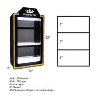 Comptoir comptoir de magasin personnalisé 2-3 étagères en acrylique vitrine à cigarettes avec porte arrière verrouillable