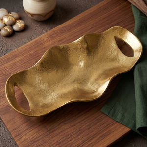 Home Decor Luxury Customized Rectangle Shape <b>Serving</b> <b>Trays</b> <b>Gold</b> Color Finished for Wedding Ramadan Events Decoration - Product Image 1