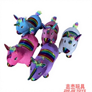 Jouet gonflable en PVC pour enfants, animaux sauteurs (boucs, chevaux, cerfs) pour fêtes - Unisexe - Product Image 4