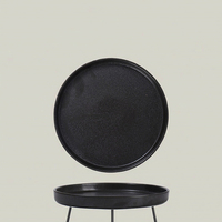 Plaque de ponçage ronde profonde à bord vertical noir 22.4cm
