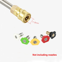 Pistolet de laveuse à haute pression baguette d'extension lavage de voiture métal Jet Lance 1/4 "connecteur rapide remplacement Lance pistolet de lavage tige propre