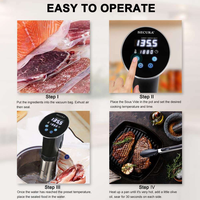 Penghangat Makanan Sous Vide dengan Pompa Sirkulasi 3D, Kontrol Timer Digital Akurat, Sangat Senyap, Mudah Dibersihkan, Portabel, untuk Penggunaan Rumah Tangga