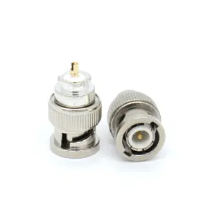 bnc connector cctv BNC male plug connector zinc alloy housing nickel gold plated pin core copper gold plated bnc connector