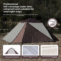 Tente de camping pour couple, portable, pliable, ouverture rapide automatique, double épaisseur, protection solaire, protection contre les intempéries