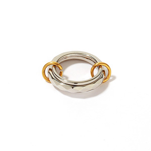 Stainless Steel <b>Ring</b> Geometric Shape 18k Gold Plated Titanium Steel Stackable Unisex Fashion Jewelry Gift - Product Image 4
