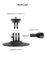 AMagisn Support adhésif universel flexible pour caméra d'action Insta360/DJI Osmo/GoPro Hero Accessoires de base pour casque de moto