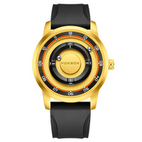 Reloj de Cuarzo LIGE FB0047 con Esfera Magnética de Levitación, Cronógrafo, Bisel Giratorio de Doble Vía para Hombre, Reloj de Pulsera Táctil