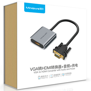 Adaptador Mindpure Activo VGA <span class=keywords><strong>a</strong></span> <span class=keywords><strong>HDMI</strong></span> 1080P 60Hz con Conector de Audio de 3.5mm y Puerto de Alimentación Micro USB, Aleación de Aluminio - Product Image 4