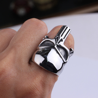 Bague Crâne Punisher en Acier Inoxydable 316L pour Hommes, Best-Seller