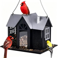 Décorations d'extérieur, fournitures pratiques pour le jardin, nouveaux mangeoires à oiseaux créatifs en forme de maisons suspendues