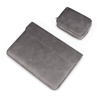 Funda Protectora para Portátil de Cuero PU Suave de 13.3-15.4 Pulgadas, Impermeable, Ultra Delgada, con Asa para MacBook - Logotipo Personalizado
