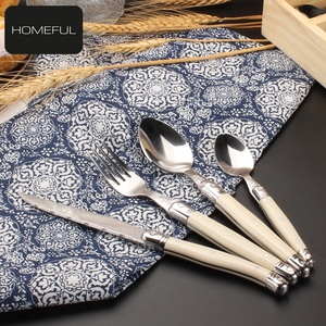 Couteau de <span class=keywords><strong>cuisine</strong></span> professionnel <span class=keywords><strong>Laguiole</strong></span>, couteau à steak, ensemble de couverts, qualité alimentaire, 24 pièces, ensemble de fourchettes et de <span class=keywords><strong>couteaux</strong></span> en acier inoxydable avec manche en ABS - Product Image 3