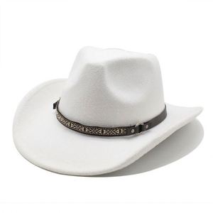 Sombrero de Vaquero Estilo Jazz Vintage para Otoño e Invierno, Sombrero de Fieltro para Hombre y Mujer - Product Image 4