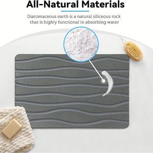 Tapis de bain antidérapant en pierre de diatomée pour salle de bain, résistant à l'eau, pour comptoir de cuisine et douche - Product Image 3