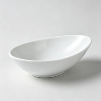 Groothandel Witte Porseleinen Bootvormige Schaal, Keramische Ovale Bootvormige Schaal voor Amuse, Fruitsalade, Hotel, Restaurant, Catering, Tafelgerei