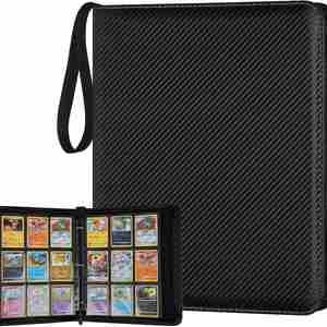 Classeur de cartes de poche à fermeture éclair, 9 compartiments, 50 pages, 900 pochettes recto-verso, en PU, pour collection de cartes de jeux de table - Product Image 2