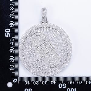 Collar con Colgante Iced CEO de Messi Jewelry, Moissanita, Cadena Cubana Hip Hop - Product Image 2