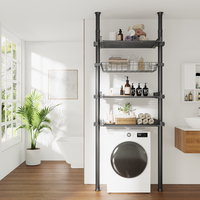 Étagère de rangement multi-usages YIJIALE sur mesure, sans outil, avec mécanisme de tension stable, du sol au plafond