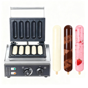 Profesyonel dereceli elektrikli Waffle makinesi süt sopa ve Hot Dog Waffle üretimi için yapışmaz kaplı gıda mahkemeleri için Ideal - Product Image 4