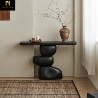Table d'appoint en bois minimaliste de style nordique Wabi Sabi, table console japonaise Wabi Sabi, meuble de couloir, table console