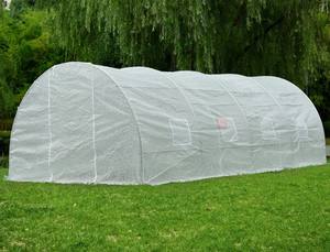 4x2,5x2m túnel invernadero protección UV 140g cubierta de PE verde cremallera puerta pantalla ventanas ventilación MARCO DE Metal presión natural - Product Image 3