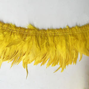 Vente en gros de plumes de selle de coq teintes enfilées 10-15cm de plumes de <span class=keywords><strong>cou</strong></span> de coque teintes - Product Image 4