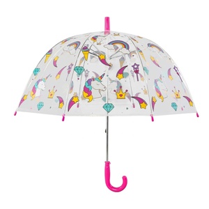 Adorable parapluie transparent en PVC et POE pour enfants, avec impression <span class=keywords><strong>de</strong></span> dessins animés personnalisés - Product Image 2