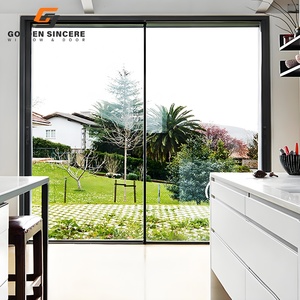 Porte coulissante GS Modern Large Minimalist Ultra-Narrow Slim Frame Horizontal Insonorisé Balcon Profilé en aluminium - Product Image 6