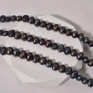 Handmade DIY 40cm Extension Natural Freshwater <b>White</b> Pearls Double-Sided <b>Gloss</b> Baroque Irregular Shaped Scattered Pearls - Product Image 2