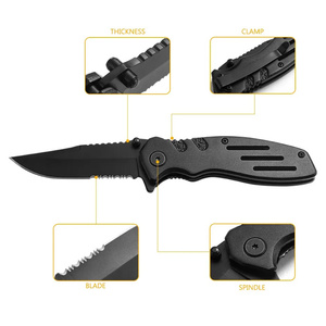 Pisau Lipat Saku Multifungsi PN-5831 Grosir OEM untuk Berkemah, Bahan Stainless Steel, Gagang Anti Selip, Logo Dapat Disesuaikan - Product Image 3