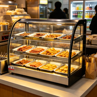 Armoire chauffante pour aliments en acier inoxydable CH-4D, buffet électrique chauffant, présentoir chauffant pour restaurant, cuisine, service de traiteur