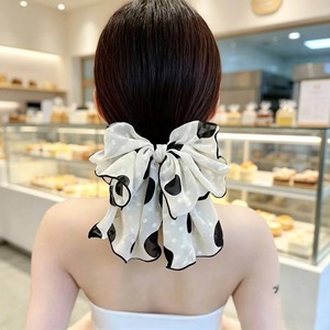Accesorio para el cabello con lazo de gasa francesa súper mágico, pinza grande para el cabello, pinza de resorte para mujer, flor de pelo amarilla estilo princesa sirena - Product Image 3