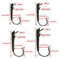 5pcs/bag Kepala Jig Timbal Hitam Mata Kail Jig 3.5g 5.3g 7g 10g untuk Umpan Ikan Trout di Sungai, Air Asin, dan Air Tawar