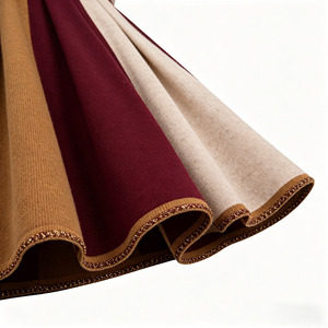 Abito <span class=keywords><strong>in</strong></span> <span class=keywords><strong>Maglia</strong></span> Stile Preppy con Blocchi di Colore, Colletto Peter Pan, Bordi con Perline, Ricami, Maniche Corte, Vita Alta e Gonna Plissettata Svasata - Product Image 6