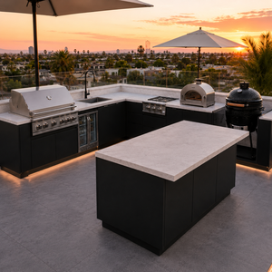 Cuisine barbecue extérieure  et station de grill <span class=keywords><strong>pour</strong></span> villas Four électrique encastré sur mesure et gril en acier inoxydable - Product Image 3