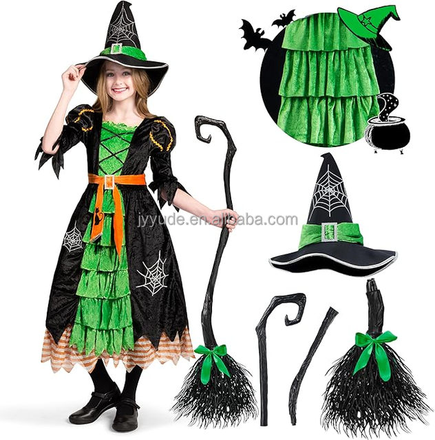 2025 Wholesale OEM Original Factory New Arrival Kids Halloween Cosplay Witch Devil Costumes for Dress up Theme Party