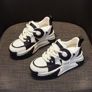 <span class=keywords><strong>Scarpe</strong></span> da Donna di Alta Qualità <span class=keywords><strong>con</strong></span> <span class=keywords><strong>Suola</strong></span> Spessa 8CM, Colori a Contrasto Rossi e Doppio Strato in Pelle Bovina, <span class=keywords><strong>Scarpe</strong></span> Casual Sportive - Product Image 5